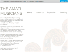 Tablet Screenshot of amatimusicians.com